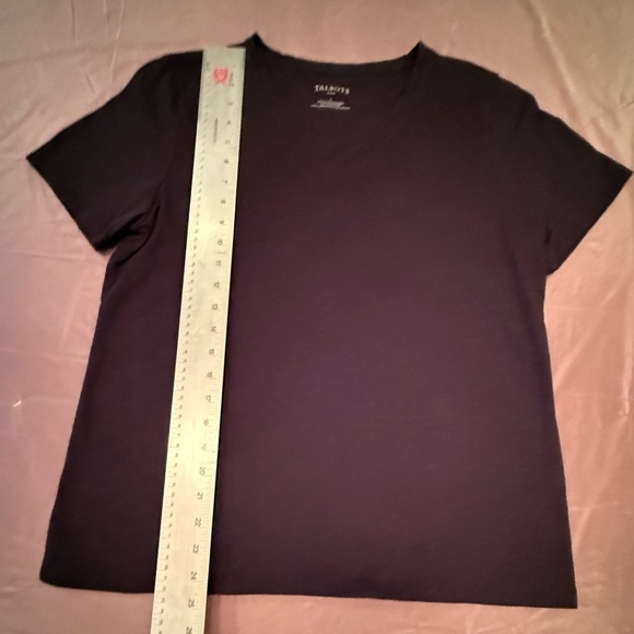 Talbots Black V-neck Short Sleeve Tee Size Large - Picture 5 of 6